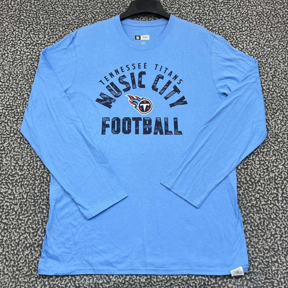Tennessee Titans Shirt Men Large Blue Team Apparel‎ Long Sleeve Crew Neck New L